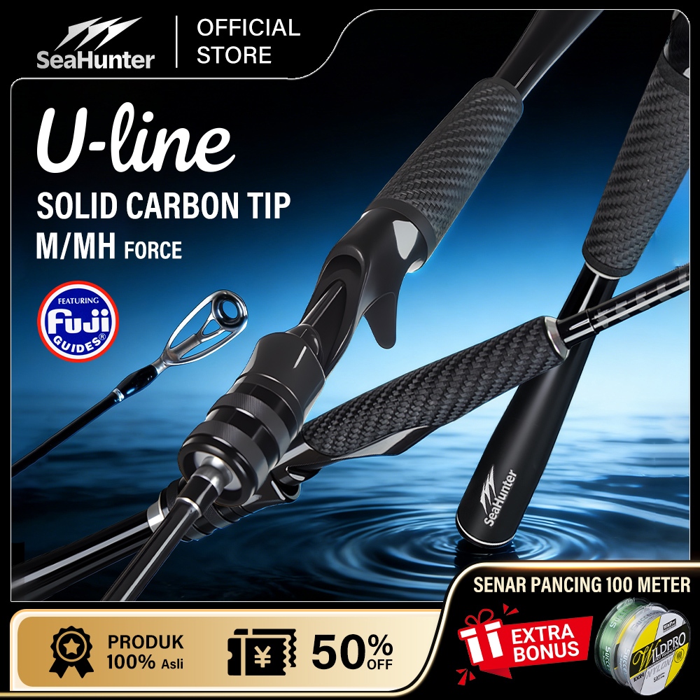 [OFFICIAL] SeaHunter U Line 1.8M  Power M/MH Joran Pancing, Fuji Ring Keramik, Ujung Karbon Solid,Te