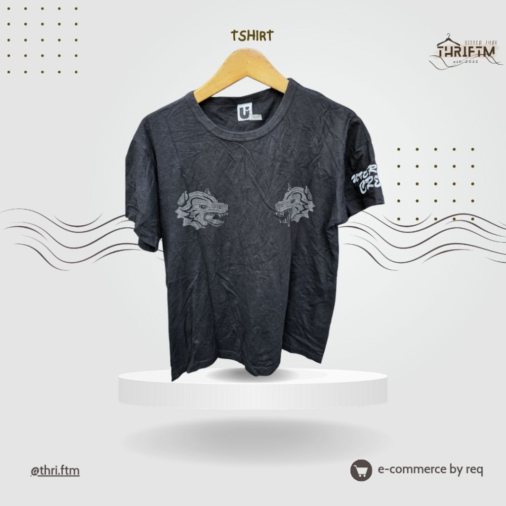 Tshirt Official Merch Uverworld 2017 Tycoon Tour Roarwolf Black ver.