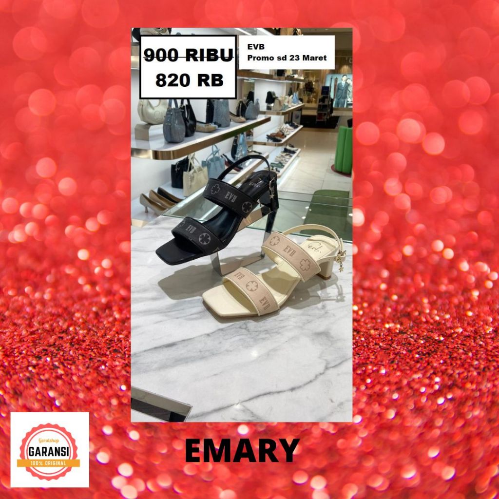 Sepatu sandal EVB wanita seri EMARY original SALE