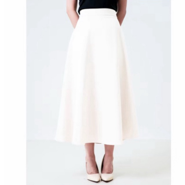 preloved severli fuji midi skirt