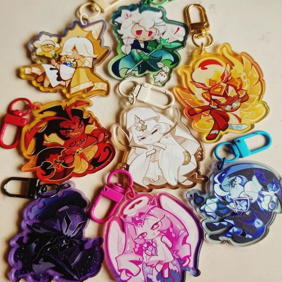 (WAJIB BACA DESC) COOKIE RUN KINGDOM Acrylic Keychain Translucent UNOFFICIAL Fanmerch Gantungan Kunc