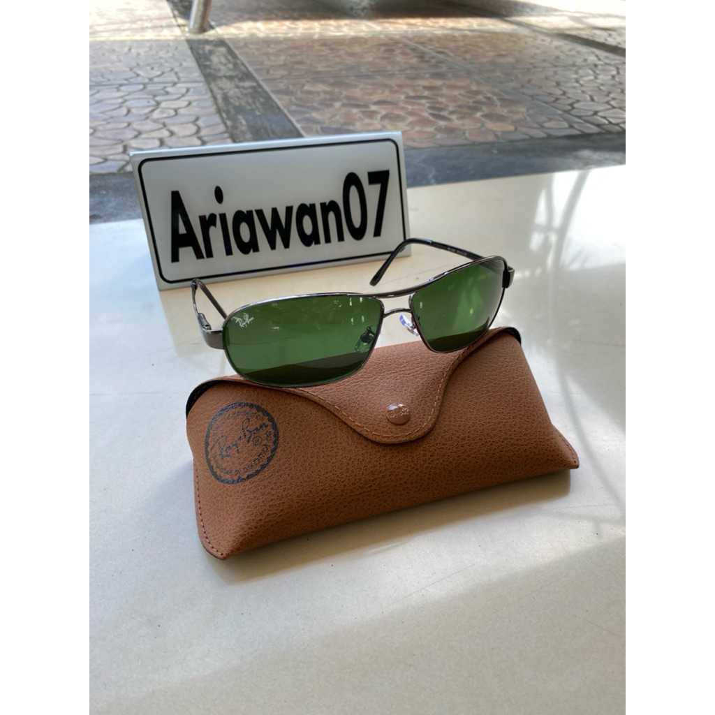 kacamata ray-ban rb 3343 fram gan kaca hijau