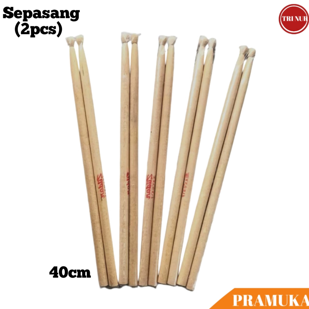Stik Drum Band Anak Panjang 40cm / Stik Marching Band Kayu / Stik Drumband