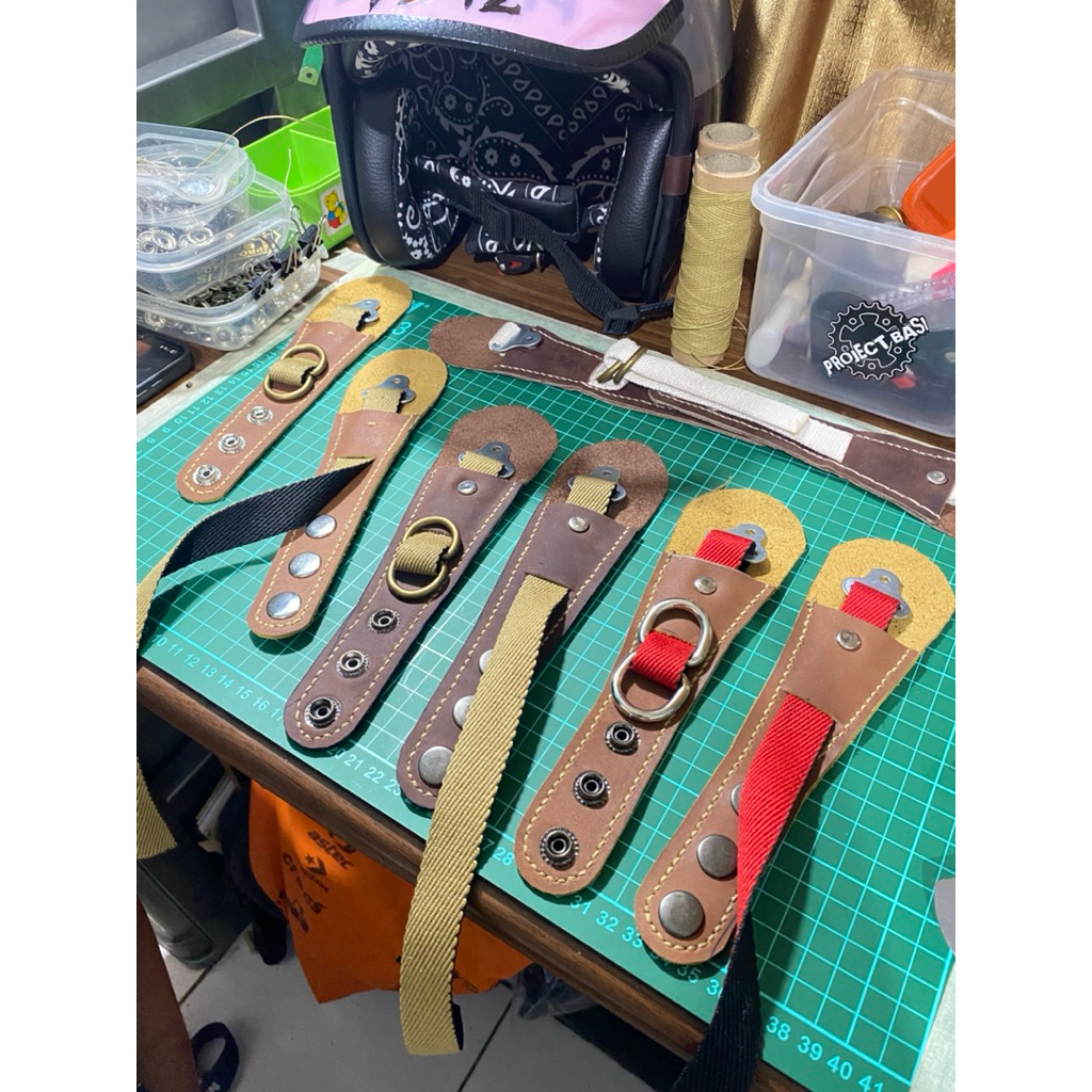 Strap Tali Helm Slimhead Slim Head Kulit Asli