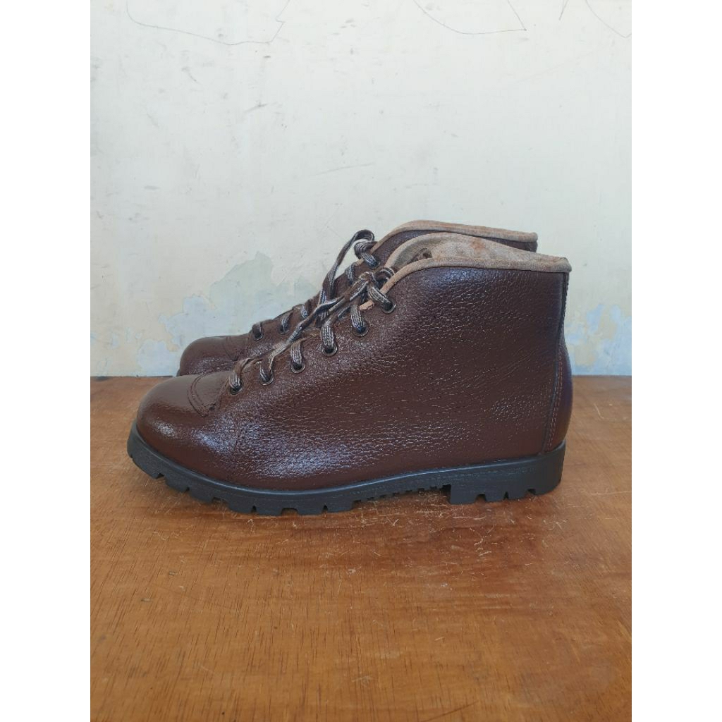 Sepatu Boots Army France Military Vintage Brown Size 42