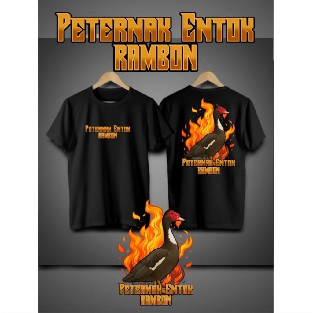Kaos T-shirt Peternak Entog Rambon - T-shirt Bahan Katun Nyaman Dipakai Adem Tidak Panas