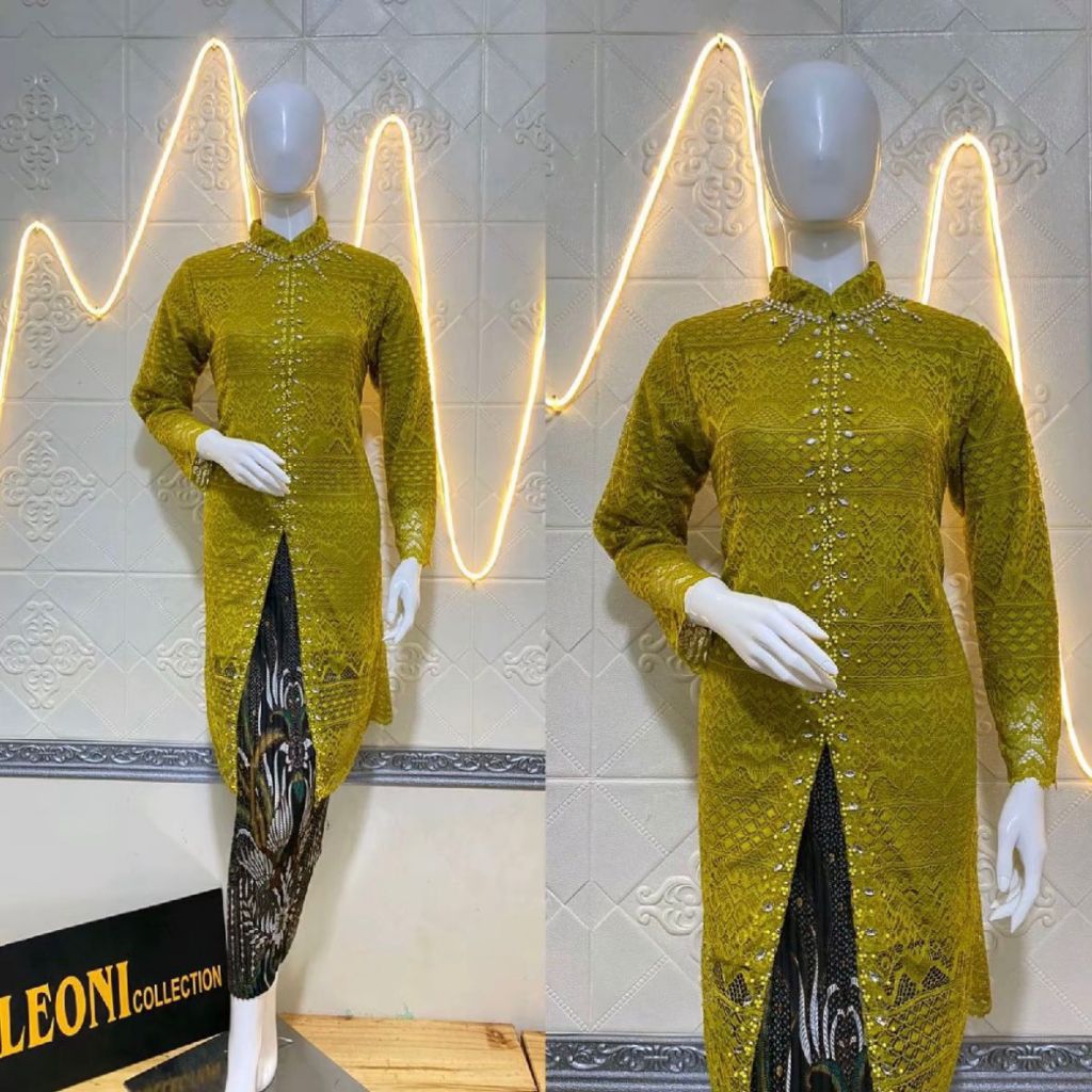 Kebaya Tunik Brokat Full Furing - Setelan Kondangan Mewah & Elegan