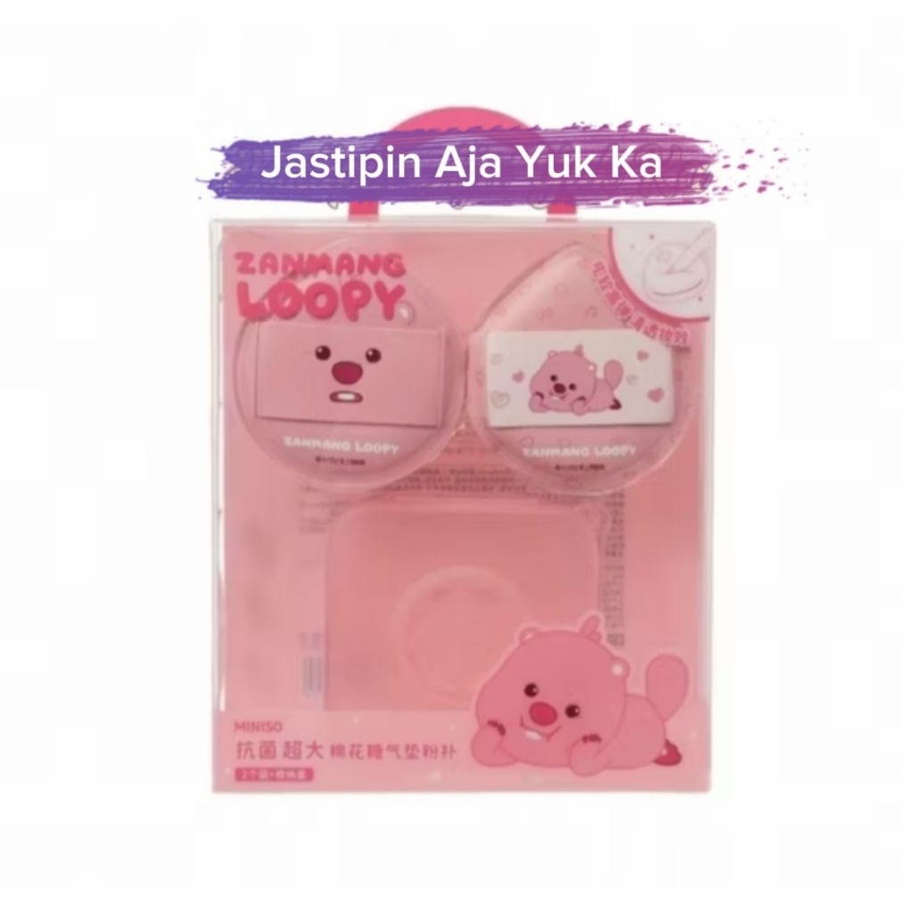 [READY] Sponge Makeup MINISO - Zanmang Loopy Collection Extra Large Air Cushion Makeup Puffs (2 pcs 