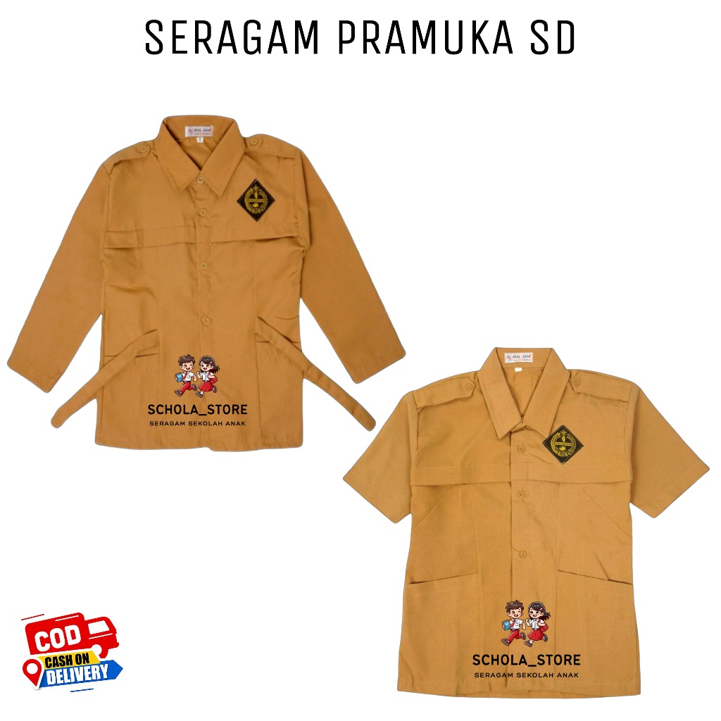 Baju Pramuka Penggalang Perempuan Seragam Sekolah SD SMP SMA Baju Pramuka Cewek Penggalang