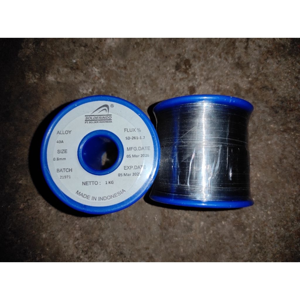 Timah Solderindo 40A 0.8mm 1Kg Original