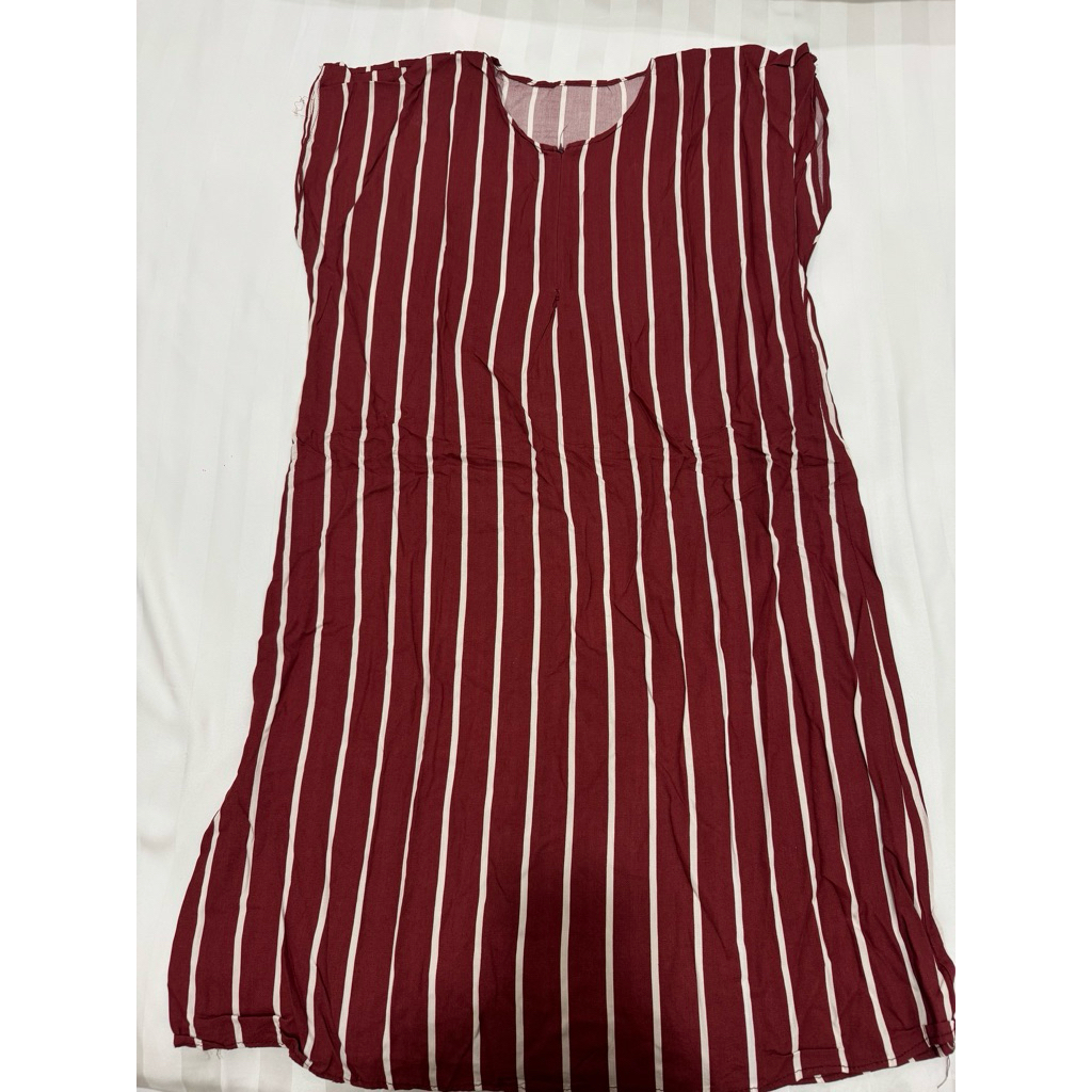 daster merah garis