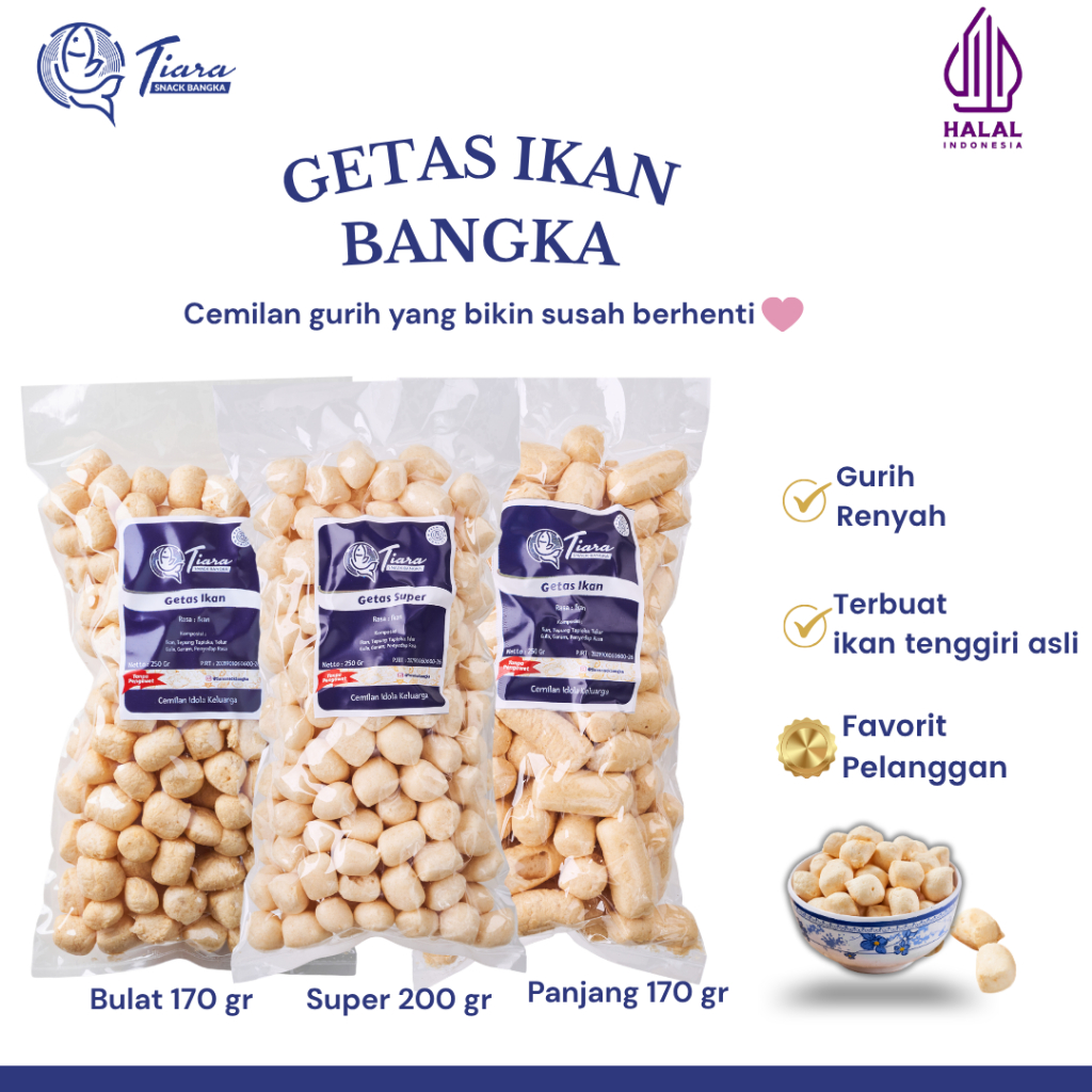 Kerupuk Getas Bangka Super, Getas Ikan Bangka, Getas Bangka Panjang