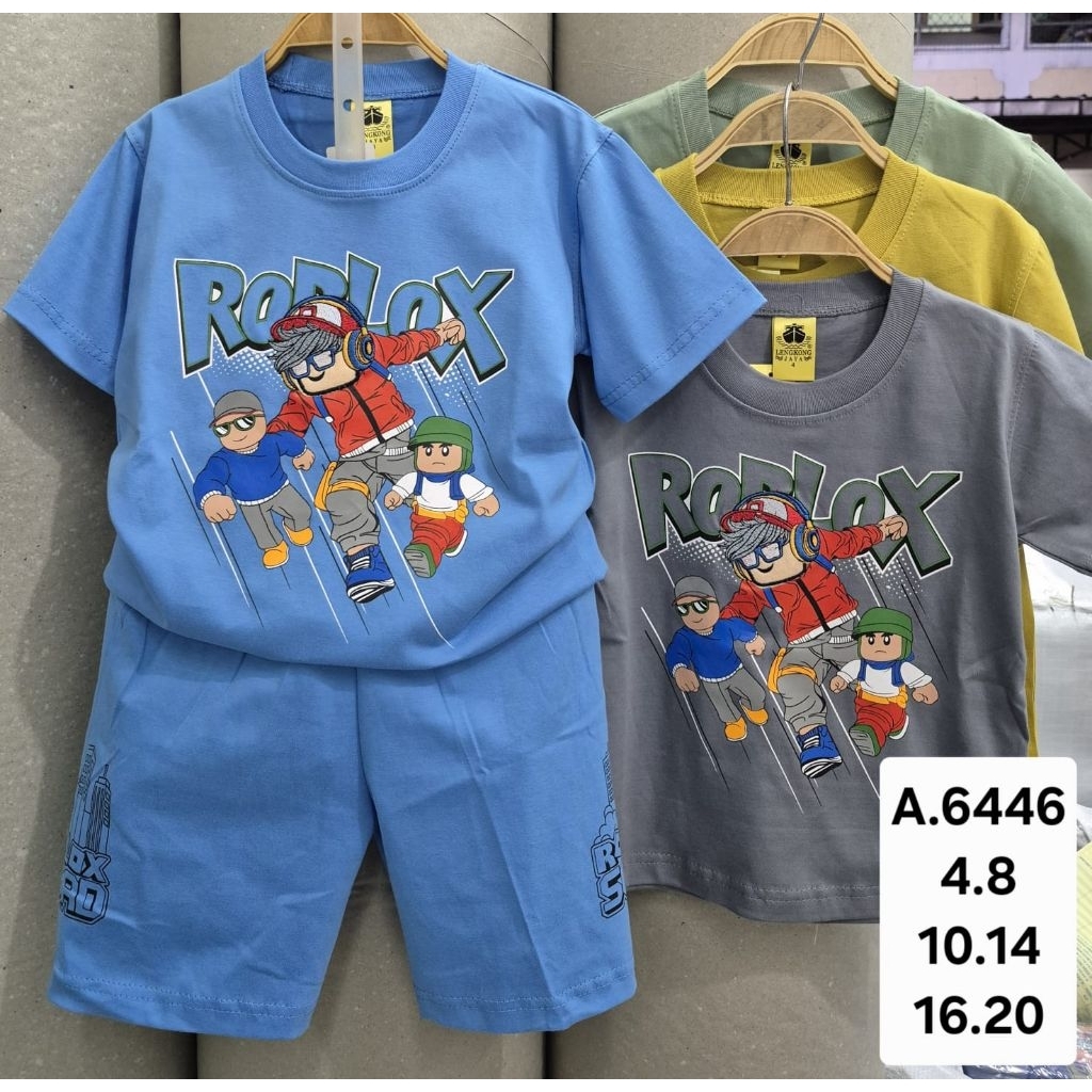 Baju Roblox Set Anak Laki-Laki Bahan Adem