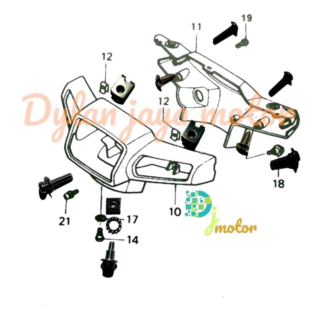 Satu Set Murr Baut Batok Kepala Honda Astrea Grand Setara Original