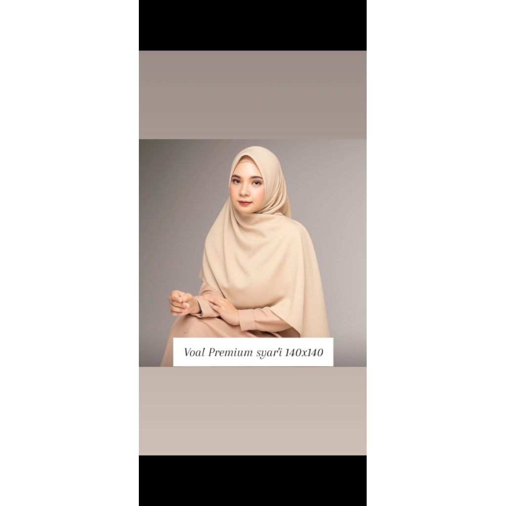 Hijab Segi Empat Voal Premium//Segi Empat Voal Polos//Segi Empat Seragaman 140x140