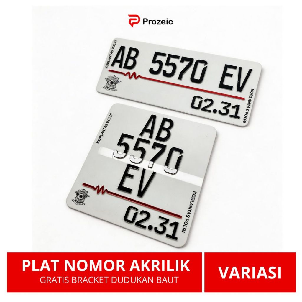Prozeic Plat Nomor Akrilik Model Vespa Untuk Motor Matic