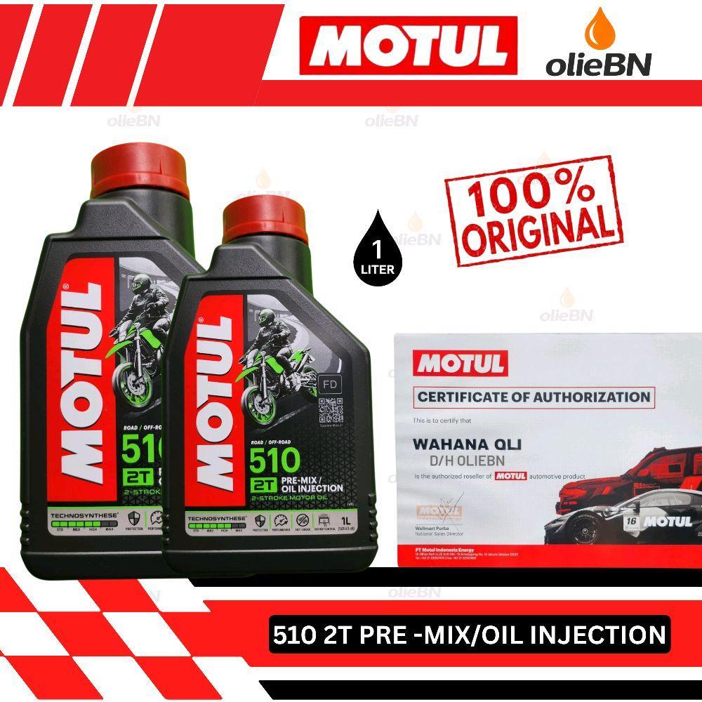 Motul 510 Oli Samping Motor 2 TAK Technosynthese 1 Liter Mesin Motorcycle Oil Two Stroke