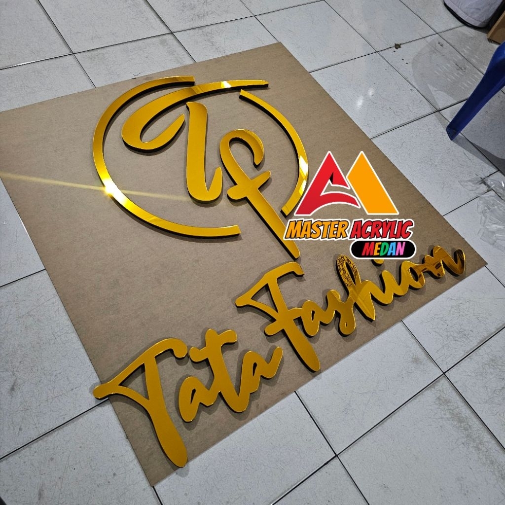 Huruf Timbul Gold / Letter Timbul Akrilik / Akrilik Sign Mirror / Logo Timbul Akrilik