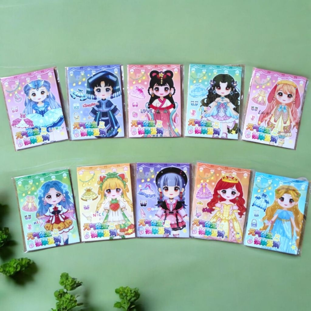 mainan stiker tempel baju wajah/mainan anak perempuan/mainan stiker