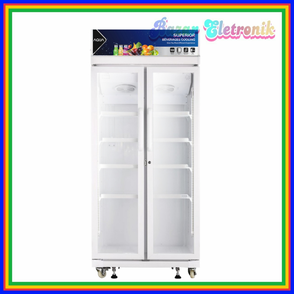 SHOWCASE AQUA AQB 568 / LEMARI PENDINGIN AQUA 2 PINTU / SHOWCASE AQUA 568 AQB / SHOWCASE AQUA