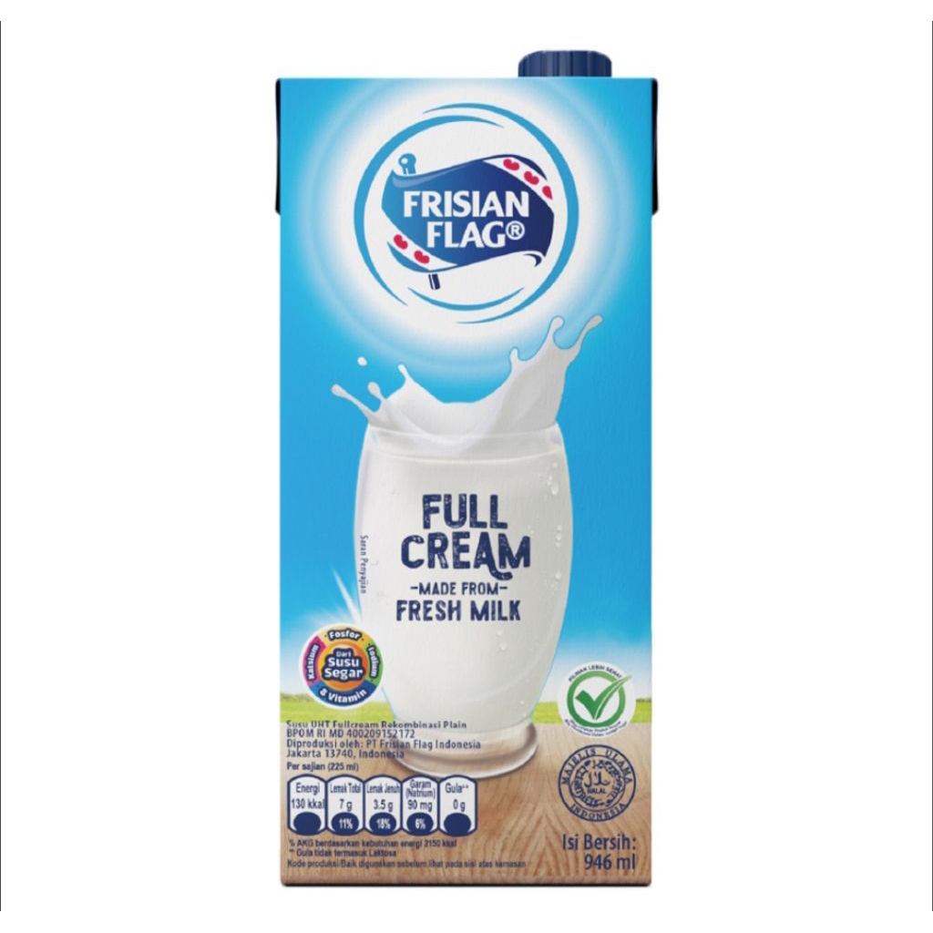 Frisian flag susu UHT full cream kotak 946 ml