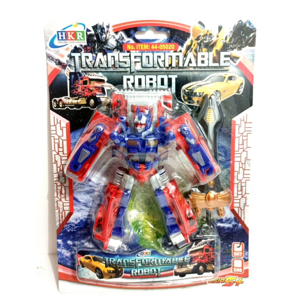Mainan Robot Transformer Robot Berubah Mobil Truk Plus Pedang Transformable Robot