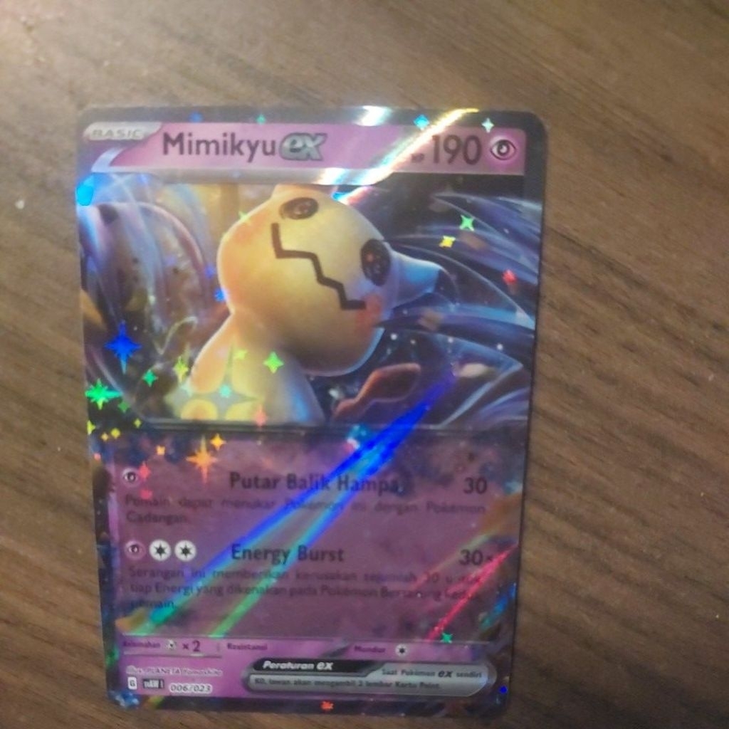 Mimikyu EX hologrM pokemon card