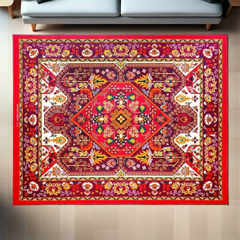 karpet Turki Jasmine Ostrich Permadani Jumbo Bulu Empuk Tebal