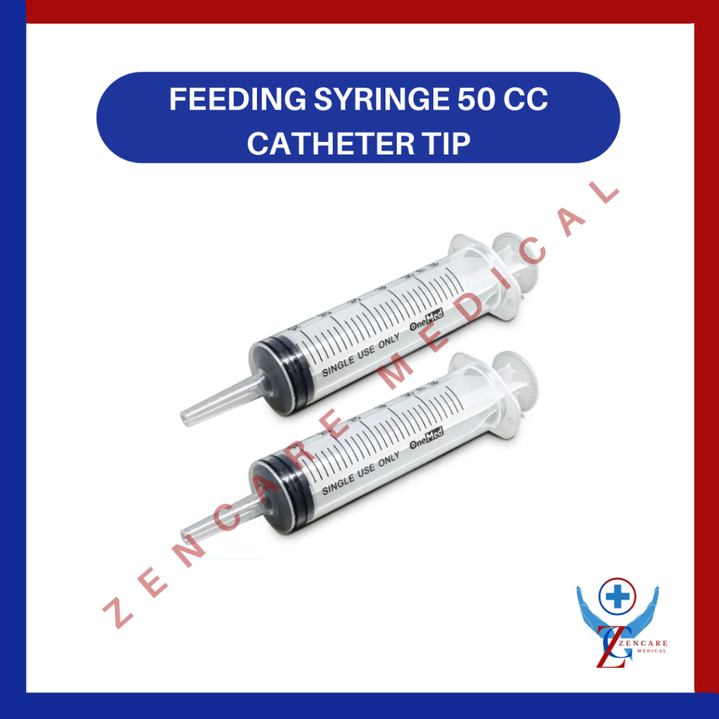 Feeding Syringe 50 Cc Catheter Tip OneMed Eceran