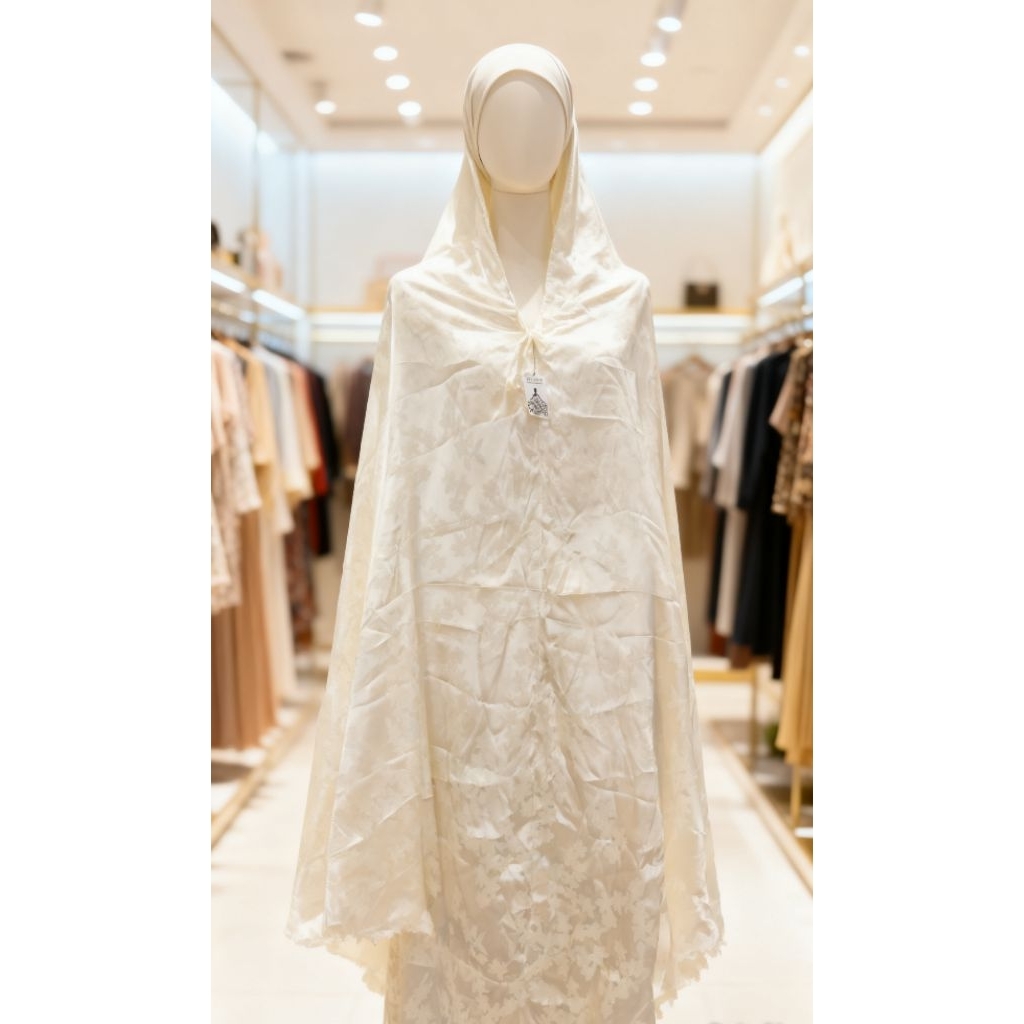 mukena putih silk premium