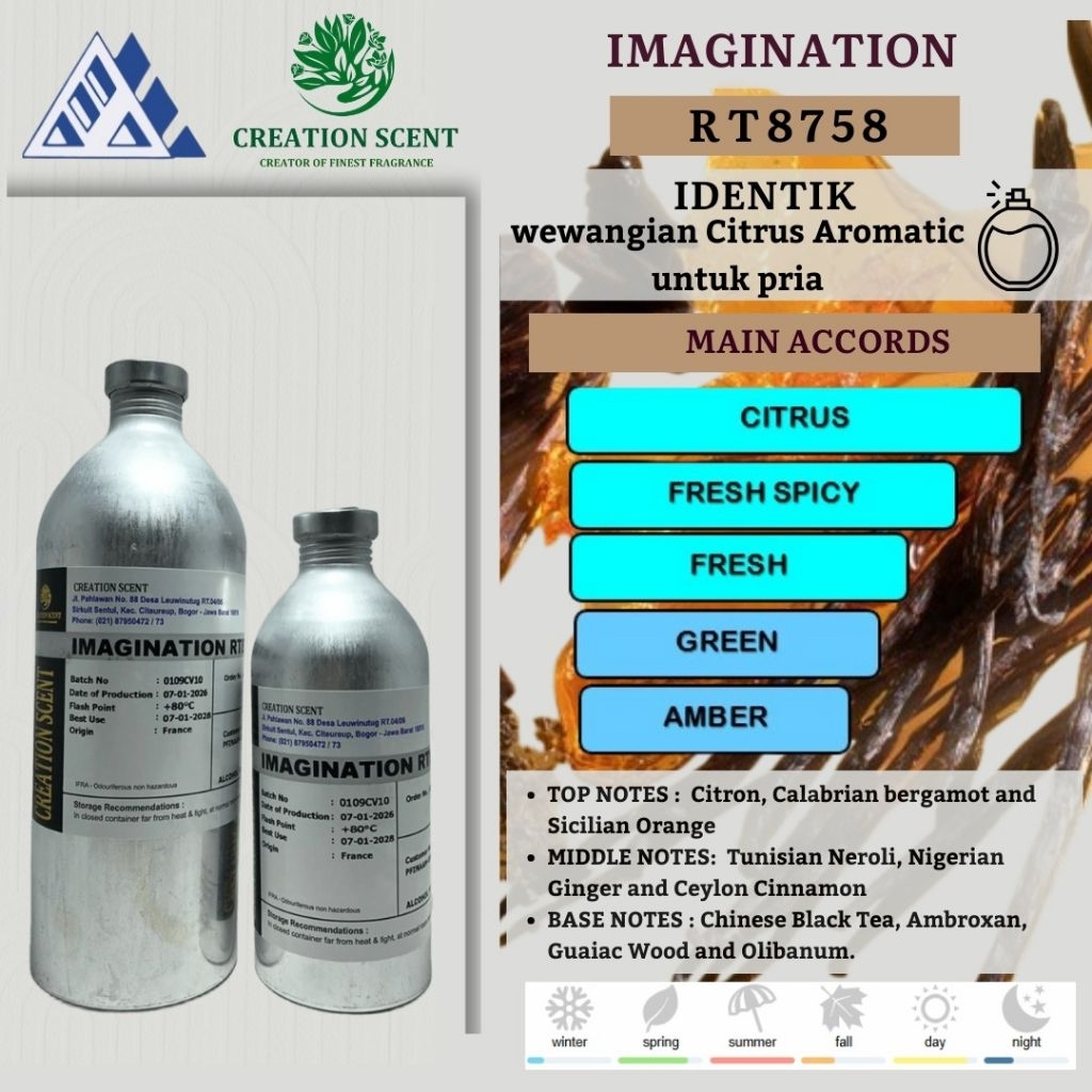 IMAGINATION BY CREATION SCENT 250ML REPACK BIBIT PARFUM SEARAH LV lM4GlNATl0N