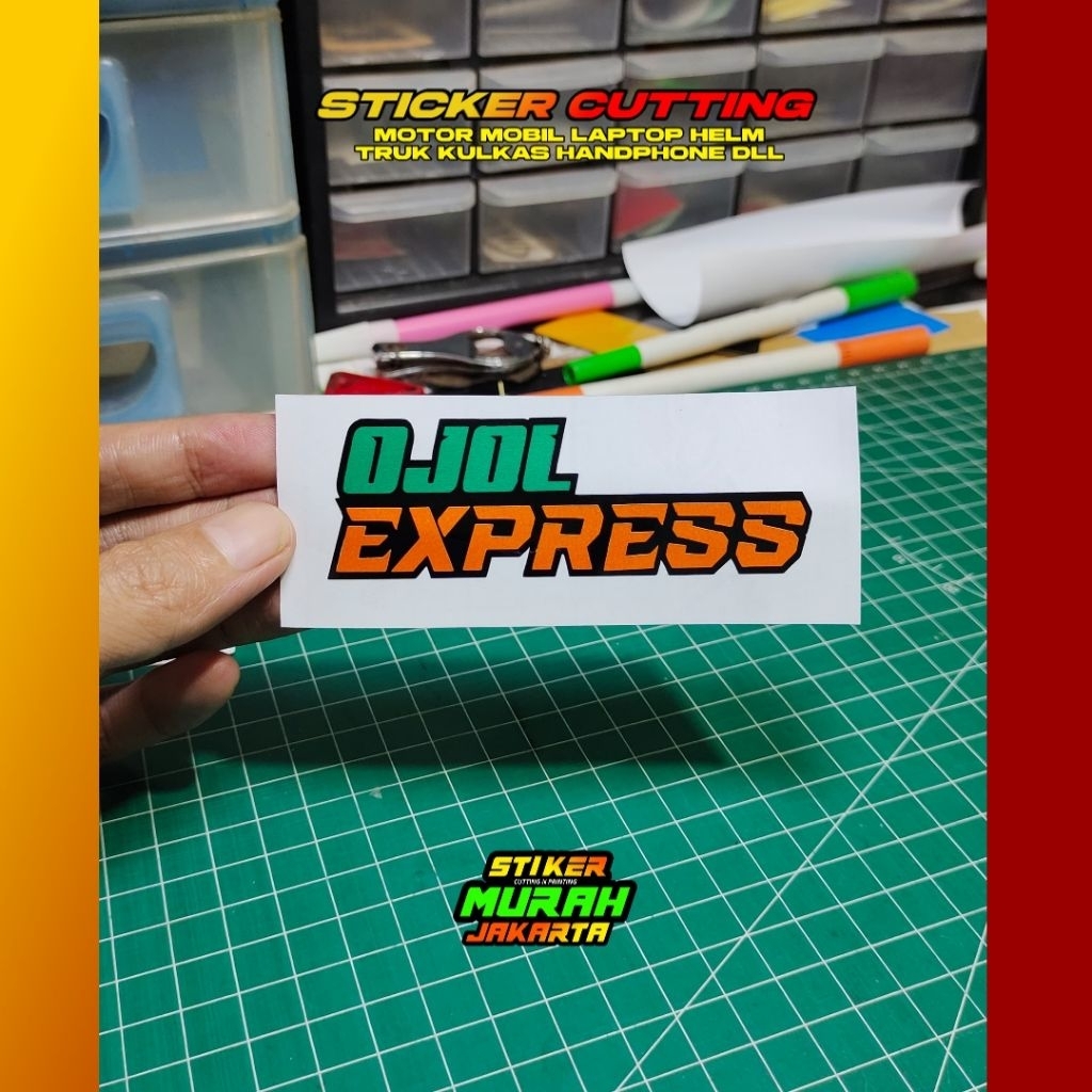 STIKER OJOL EXPRESS - STICKER CUTTING OJOL KURIR ONLINE
