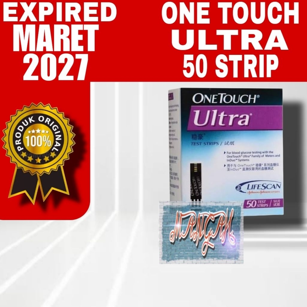 One Touch Ultra 50/Strip Gula Darah One Touch Ultra 50 Strip Original