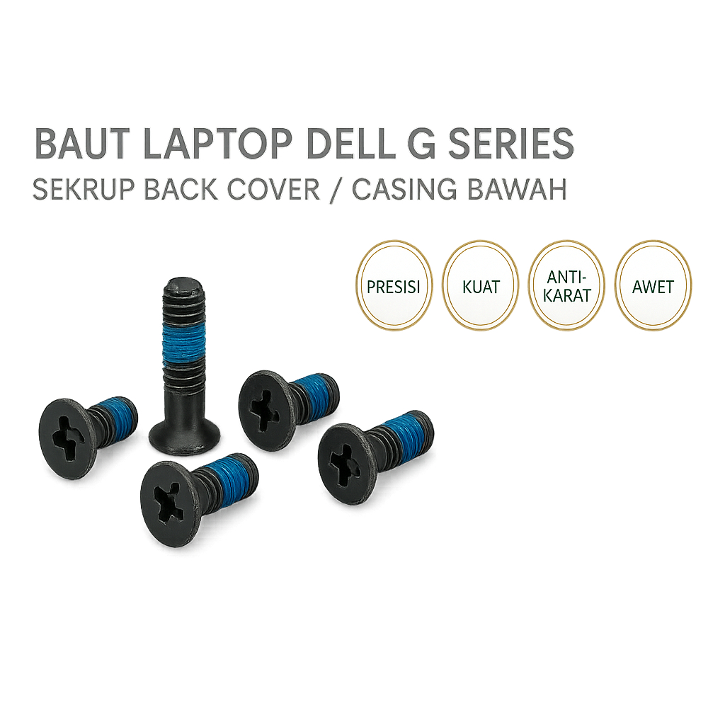 Baut Laptop Dell G3 G5 G7 G15 5590 3500 5511 5530 5515 7588 3579 3500 Casing Bawah Sekrup Back Cover