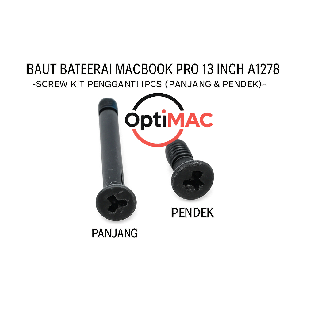 Baut Baterai MacBook Pro 13 Inch A1278 –