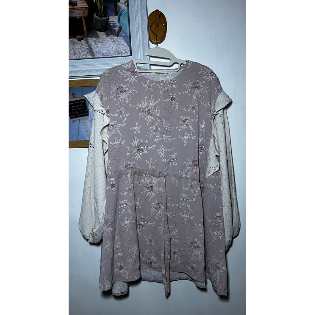 ET CETERA X PURU KAMBERA PRINTED BLOUSE PINK SIZE 10