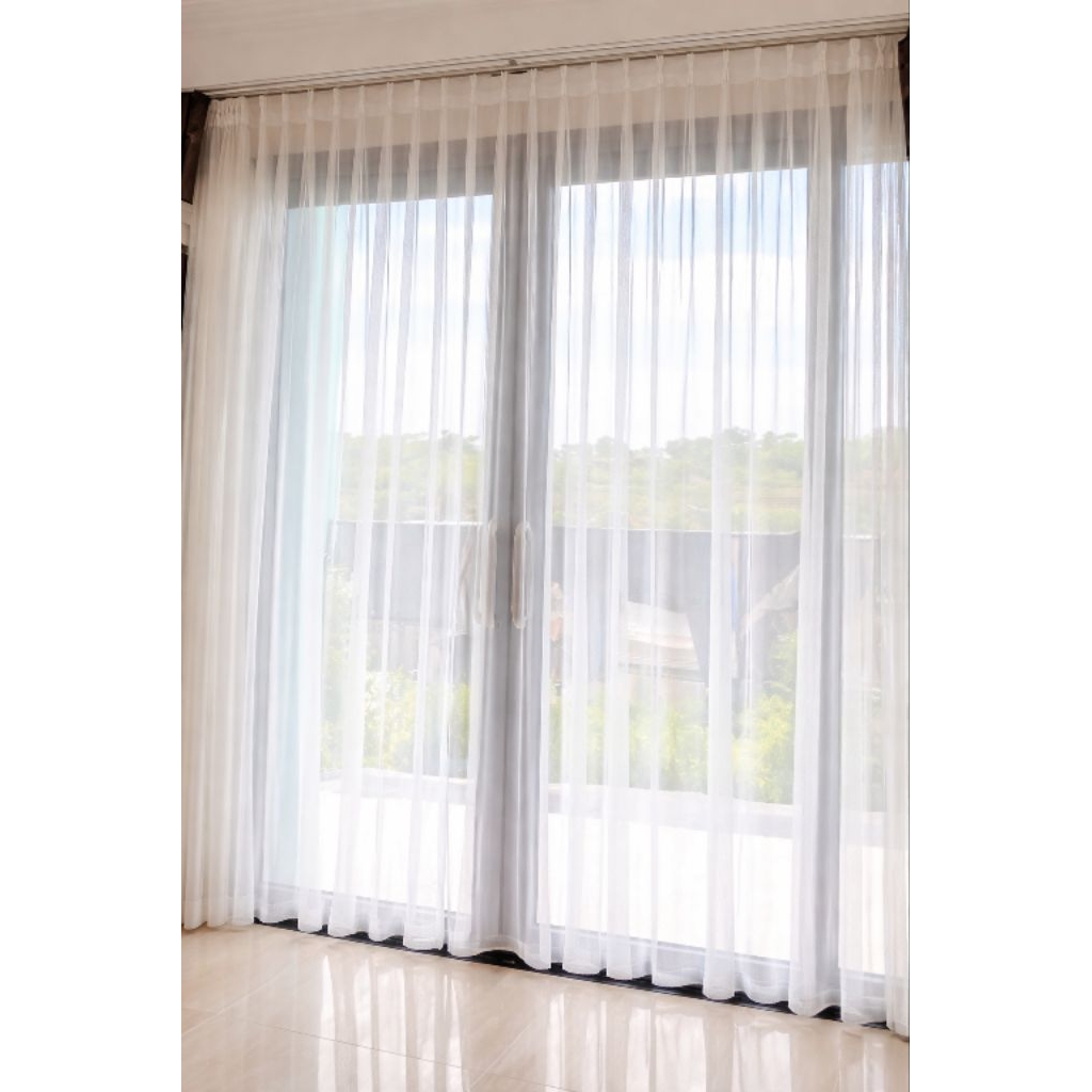 Tirai Vitrase Putih Premium – Gorden Transparan Estetik Rumah Minimalis Modern