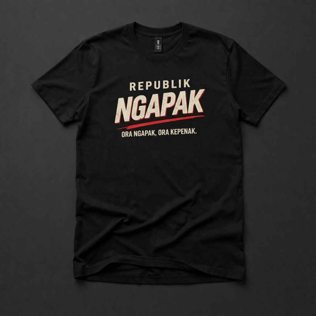 Kaos T-Shirt REPUBLIK NGAPAK ORA NGAPAK ORA KEPENAK Kaos viral unisex
