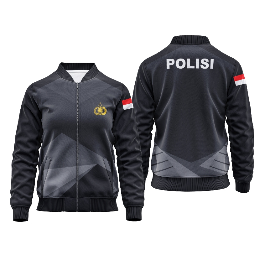 POLISI POLRI Jaket Bomber Hoodie Custom Nama Tulisan/Logo Freee
