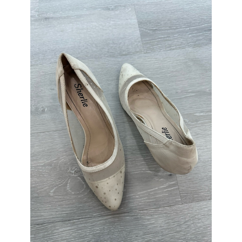 Used - Wedding heels Sepatu Heels Putih 3 cm White heels Sepatu Hak Tinggi