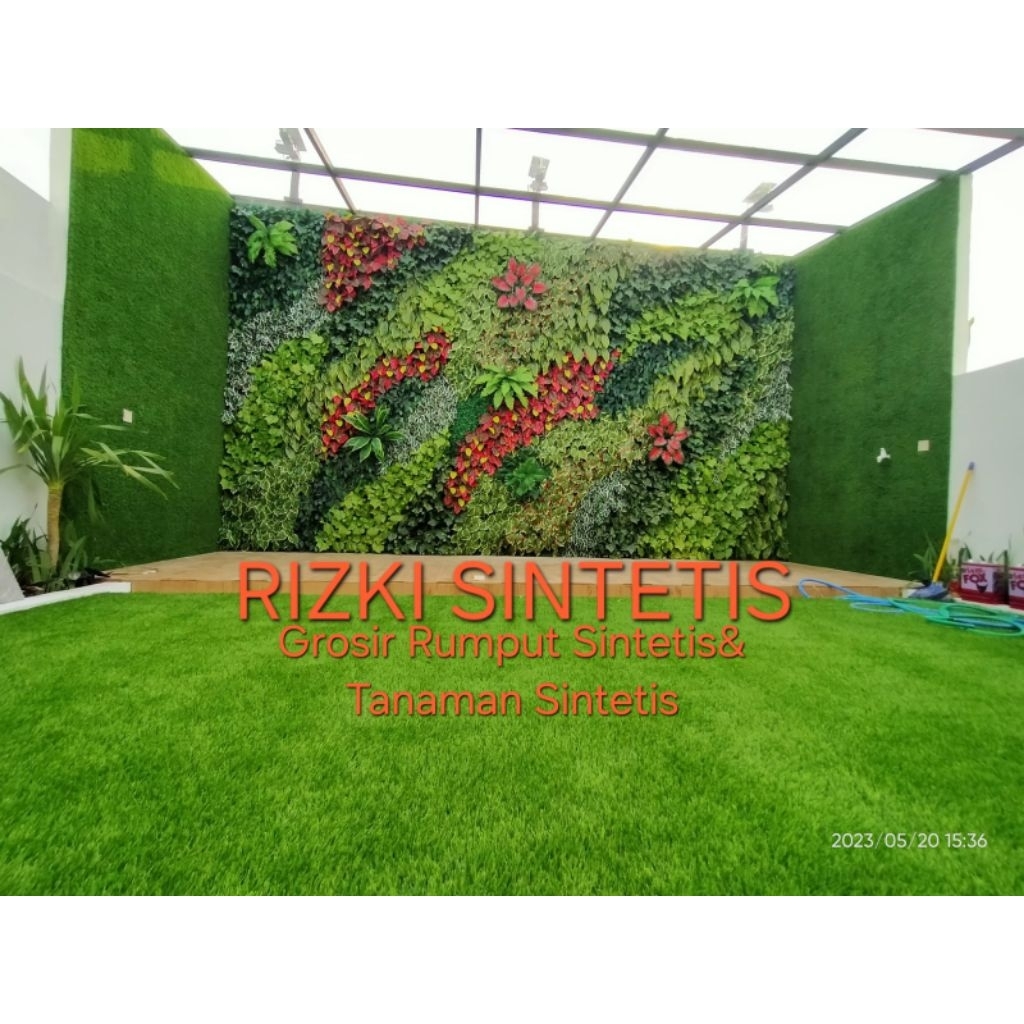 Vertical Garden Sintetis-Tanaman Sintetis Dinding-Dekorasi Tanaman Sintetis