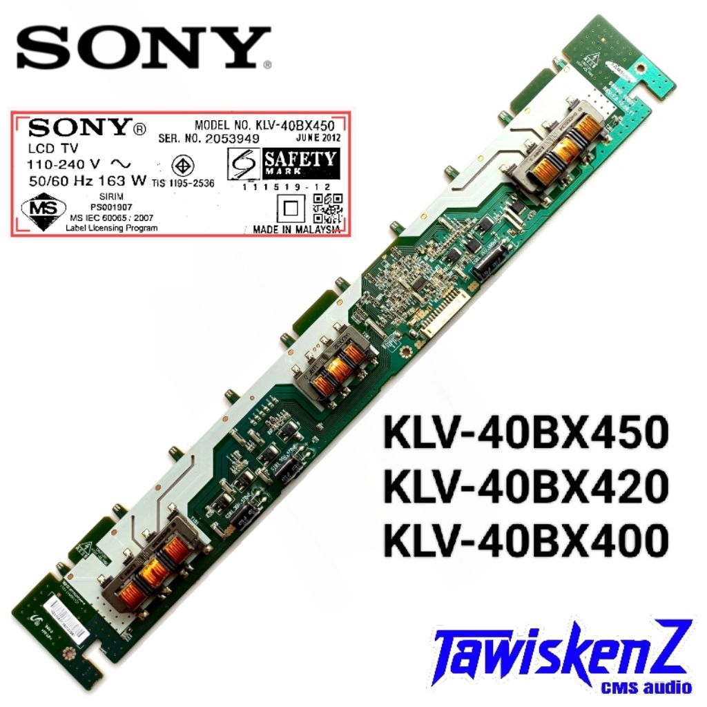 inverter blacklight TV LED SONY 40 inch. KLV-40BX450 KLV-40BX420 KLV-40BX400 40BX450 40BX420 40BX400