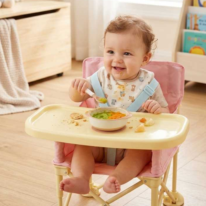 KURSI MAKAN BALITA LIPAT KURSI MAKAN ANAK PORTABLE KURSI MAKAN BAYI LIPAT FOLDABLE