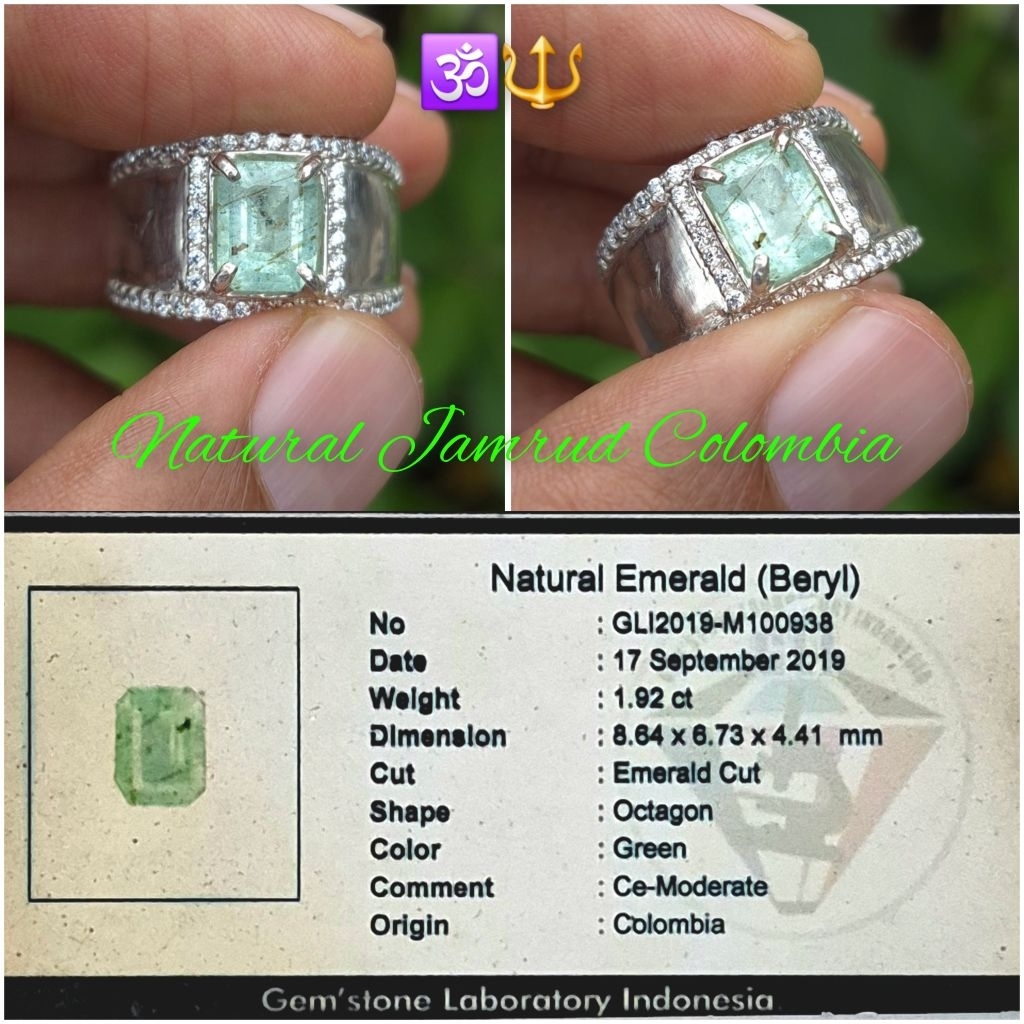 Jamrud Muzo Colombia Ce moderate memo lab GLI ada ruby burma windusara dan bangsing kresnadana