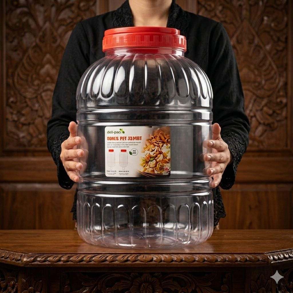 toples plastik besar PET 20 liter tebal / manisan toples plastik kerupuk / toples besar / toples tut