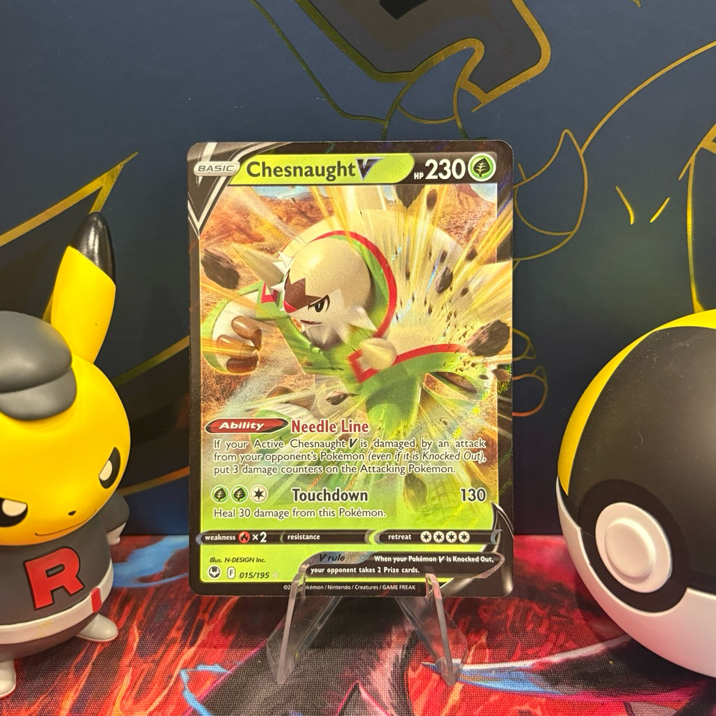 Chesnaught V 015/195 ENG - UR Holo - Silver Tempest - Pokemon TCG