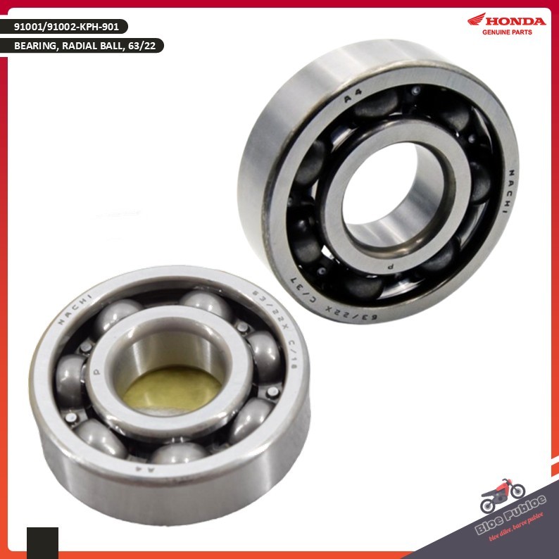 Lahar Kruk As 63/22 Honda Karisma 125/91001KPH901-91002KPH901/BEARING, RADIAL BALL, 63/22