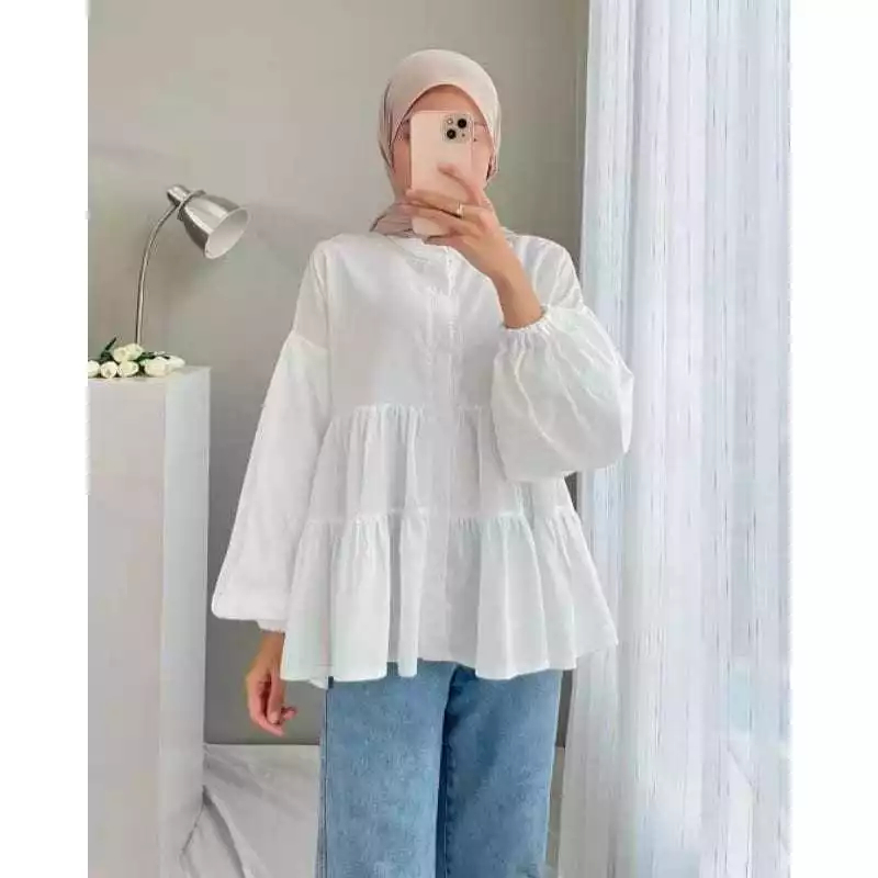 ANB - ZER EJANY TOP BLOUSE / BLUS EJANY / BLUS POLOS / BLOUSE TRENDY / BLUS MODEL KEKINIAN POLOS / B