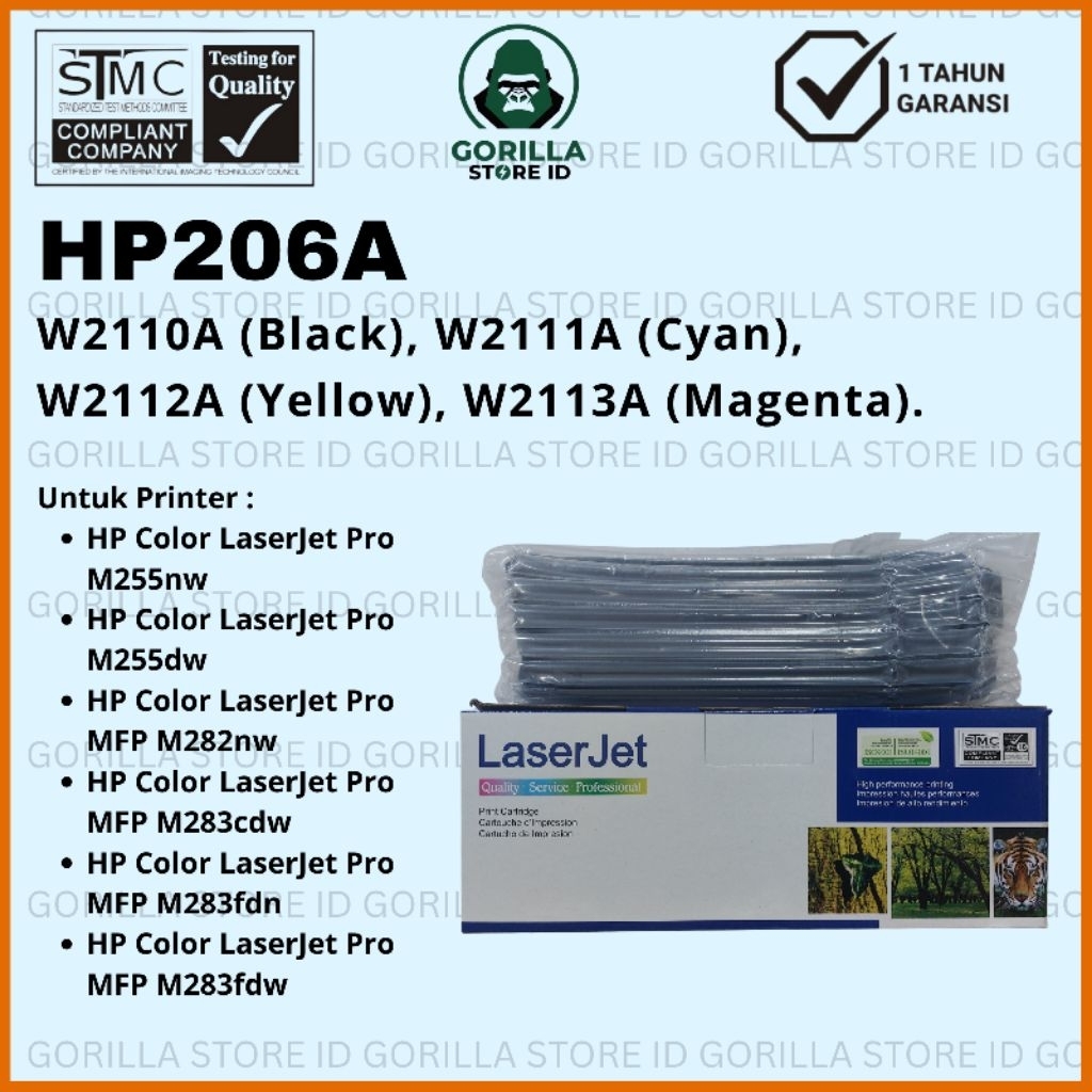 Toner Compatible 206A (W2110A, W2111A, W2112A, W2113A)