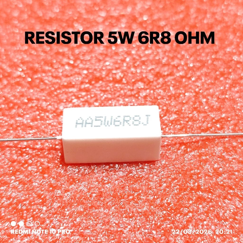 RESISTOR KAPUR 5W 5WATT 6R8 6.8R 6.8 OHM ROHS
